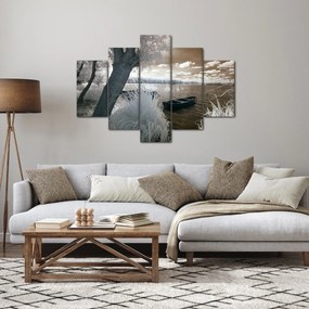 Tablou cu barca pe lac (150x105 cm)
