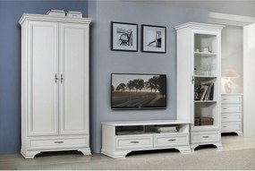Mobilier living alb clasic IDENTO 2, PAL, 4 piese