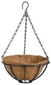 Coș suspendat din metal Esschert Design Flower, ⌀ 25,2 cm