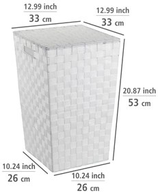 WENKO 22277100 - Coș ADRIA 33 x 53 cm alb