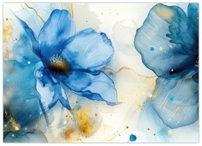 Tablou - Floral, pictură cu cerneală (70x50 cm)