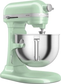 Mixer planetar KitchenAid Artisan 5KSM60SPXEPT Pistachio, 375 W, 5,6 l, 11 viteze, 67 de puncte de contact, Ridicare automata a bolului, Viteza speciala pentru incorporare, Verde deschis