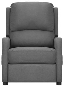 339020 vidaXL Fotoliu rabatabil, gri deschis, material textil