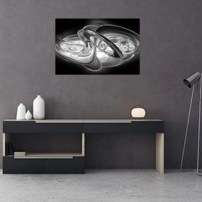 Tablou cu abstracțiune modernă în gri (90x60 cm)