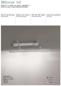 Aplica de perete tablou, oglinda de baie MIRROR-10 AP4 nickel 17297