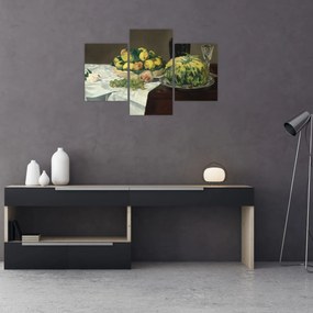 Tablou - Edouard Manet, Still Life with Melon and Peaches, reproducere (90x60 cm)