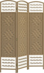 HOMCOM Paravan interior din lemn separator de cameră despărțitură pliabilă 3 panouri 120 x 170 cm lemn natural | Aosom Romania