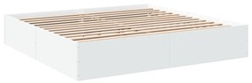 3280993 vidaXL Cadru de pat alb 180x200 cm din lemn prelucrat