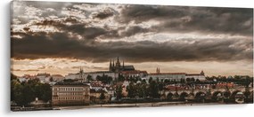 Tablou Castelului Praga în amurg (120x50 cm)