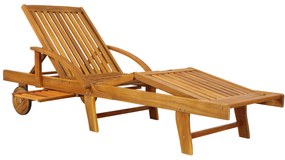 Șezlong de grădină TAMI SUN, 195,5x69x85cm, natur maro Jurhan