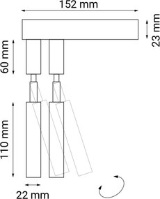 Spot de perete DOHAR 2xG9/10W/230V negru Shilo 9014