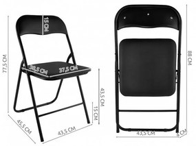 Scaun pliabil pentru living, bucatarie si camping HouseXL™ Brown Folding Chair 2800, Dimensiuni 43X45X78 cm, Design ergonomic, Picioare metalice,