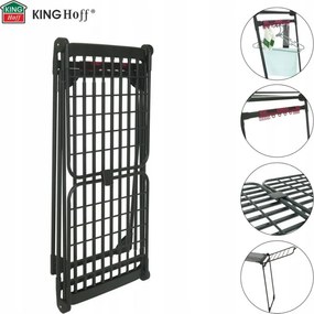 Uscător de rufe Kinghoff KH 2045, 30 m, până la 25 kg, pliabil, oțel, negru