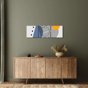 Tablou - Abstracție minimalistă N⁰2 (cu ceas) (90x30 cm)