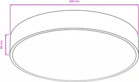 Brilagi - Plafonieră LED pentru baie POOL, 36 W, 230 V, Ø 40 cm, IP54, bronz