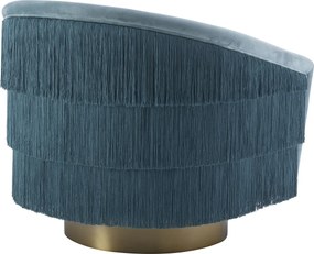 Fotoliu pivotant design elegant LUX Le Vante, albastru 113980 HZ