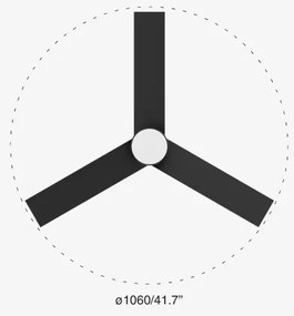 Ventilator LED dimabil FARO 34296-1TW RUDDER S LED/18W/230V 2700/4000/6500K + telecomandă
