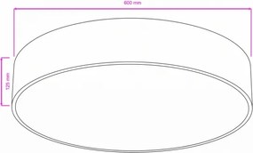 BRILAGI - Plafonieră POOL 5xE27/15W/230V Ø 60 cm IP54 neagră