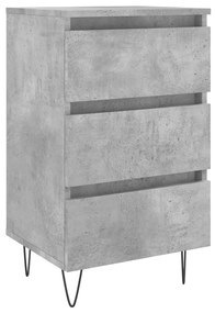 826932 vidaXL Noptieră, gri beton, 40x35x69 cm, lemn compozit
