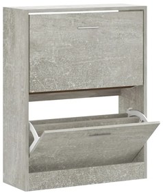 Pantofar, gri beton, 63x24x81 cm, lemn compozit