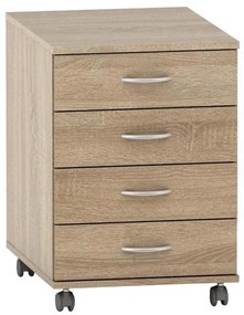 Comoda pe roți TEMPO ASISTENT 015, stejar sonoma