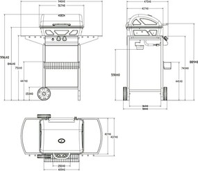 Grătar pe gaz BBQ Avenberg DAKOTA