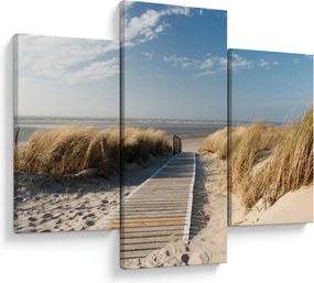 Tablou - Plaja cu nisip de pe insula Langeoog, Germania (90x60 cm)