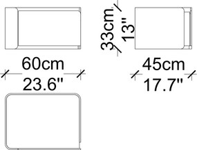 Noptieră lemn masiv Sophia cu 1 sertar 60 / 90 cm - 90 cm