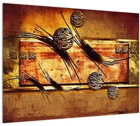 Tablou pe sticlă abstracției (70x50 cm)