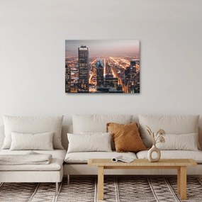 Tabloul cu metropolă luminată (70x50 cm)
