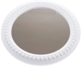 Oglindă de perete din plastic Montielo alb,diametru 50 cm