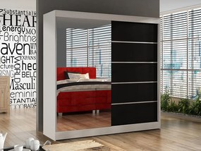 Dulap de haine Birdie 3 (alb + negru). 1068848