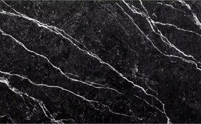 OFERTA Masa de dining neagra RAMOD 100x60 cm, decor marmura II. calitate