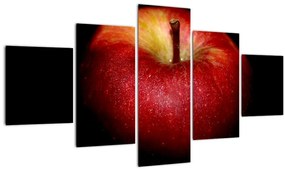 Tablou cu măr pe fundal negru (125x70 cm), în 40 de alte dimensiuni noi