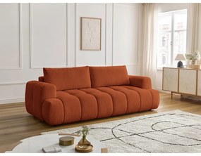 Canapea cărămizie extensibilă/cu spațiu de depozitare 251 cm Fuji – Bobochic Paris