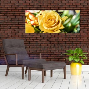 Tablou cu trandafir (120x50 cm)