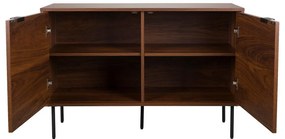 Comodă maro cu aspect de lemn de nuc 110x74x40 cm Stripes – White Label