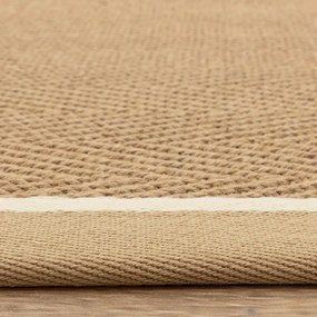 Covor în culoare naturală reversibil, țesut manual din iută 240x340 cm Bordo Herringbone Linen – Asiatic Carpets
