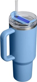 Termos albastru cu pai din oțel inoxidabil 1,18 l Quencher H2.O FlowState™ Tumbler Blue Sky – Stanley