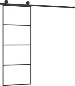vidaXL Ușă glisantă cu set feronerie, 76x205 cm, sticlă ESG/aluminiu