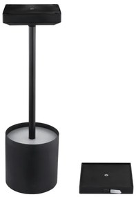 Globo 58487B - Lampă de birou LED DIXON, dimabilă, cu control tactil și reîncărcabilă, 1,5W/5V 2200 mAh, neagră