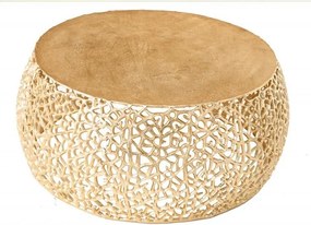 Masuta cu aspect deosebit Leaf 75cm, auriu