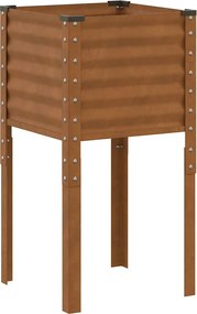 vidaXL Jardinieră de grădină 45x45x88 cm, oțel rezistent la intemperii