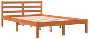 844146 vidaXL Cadru de pat, maro ceruit, 150x200 cm, lemn masiv de pin