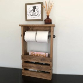 Stand suport toaleta,seria wood,homs,lemn natur,700034