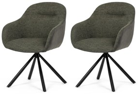 Set de scaune de sufragerie cu mecanism deîntoarcere DCH-Y1143 GRN2, 2 buc.