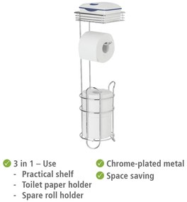 Suport pentru hârtie igienică argintiu din oțel cromat – Wenko