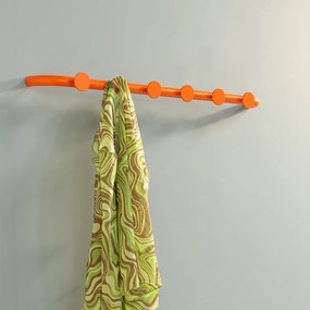 Cuier de perete portocaliu din metal 75 cm Retro – Spinder Design