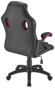 Juskys Scaun de birou Montreal - negru / visiniu