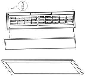Plafonieră LED PIGLIONASSO LED/32W/230V 345x1245 mm Eglo 99437